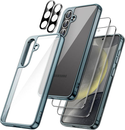 5-in-1 Hülle für Samsung Galaxy S24+ 5G mit Gehärtetem Glas