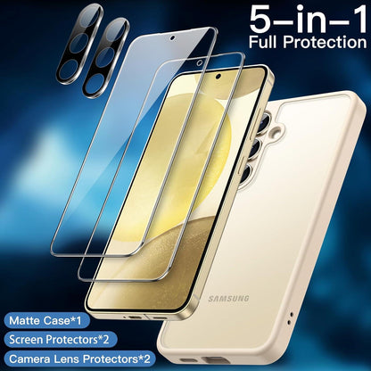 Schutzhülle für Samsung Galaxy S24 5G mit Schutzfolie & Kameraschutz
