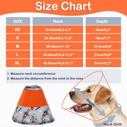 Hundekragen Leckschutz Weich Rot M