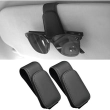 Anwlki Auto Sonnenbrillenhalter Schwarz 2er Pack in Lederoptik