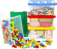Aufbewahrungsbox für Spielzeug - 4er Set Stapelbarer Kunststoffboxen