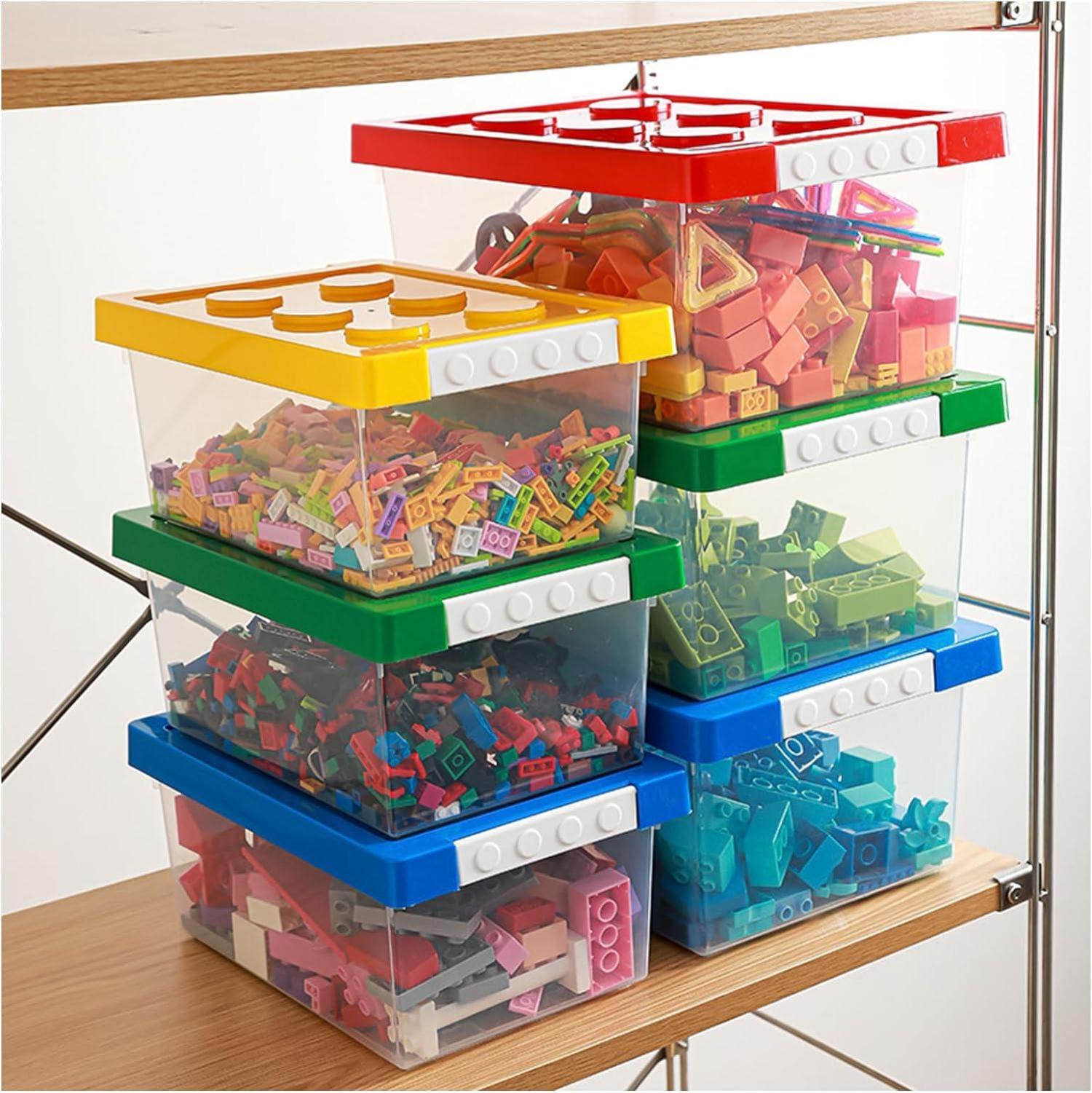 Greentainer Aufbewahrungsbox Spielzeug 4er Set Kunststoff Kinderzimmer Stackable Box