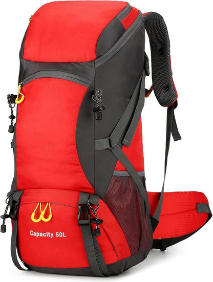 Wanderrucksack 50L Trekkingrucksack Regenhülle Wasserdicht Camping