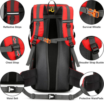 Wanderrucksack 50L Trekkingrucksack Regenhülle Campingrucksack Outdoor Herren