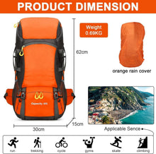 Jianyana Wanderrucksack 50L Trekkingrucksack Regenhülle