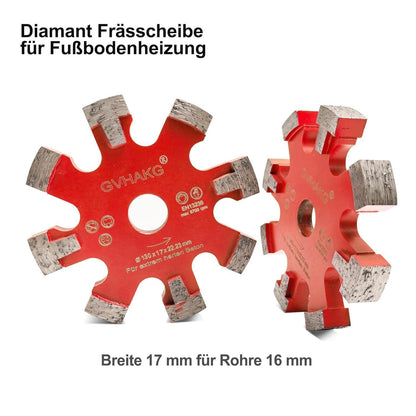 Diamant Frässcheibe 130mm für Fußbodenheizung, 17mm Nutbreite
