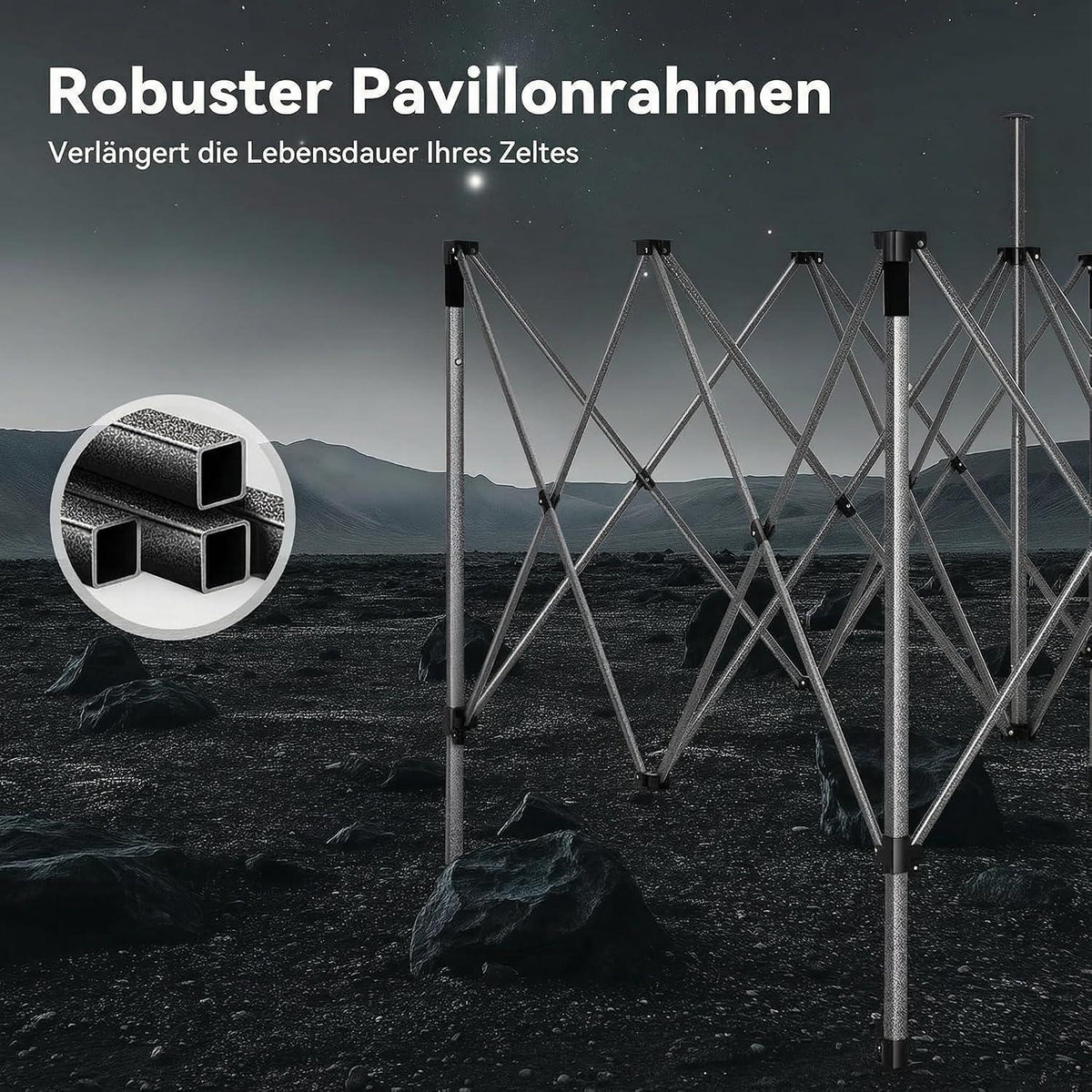 Faltpavillon 3x4.5 Wasserdicht mit Seitenteilen – Gartenpavillon