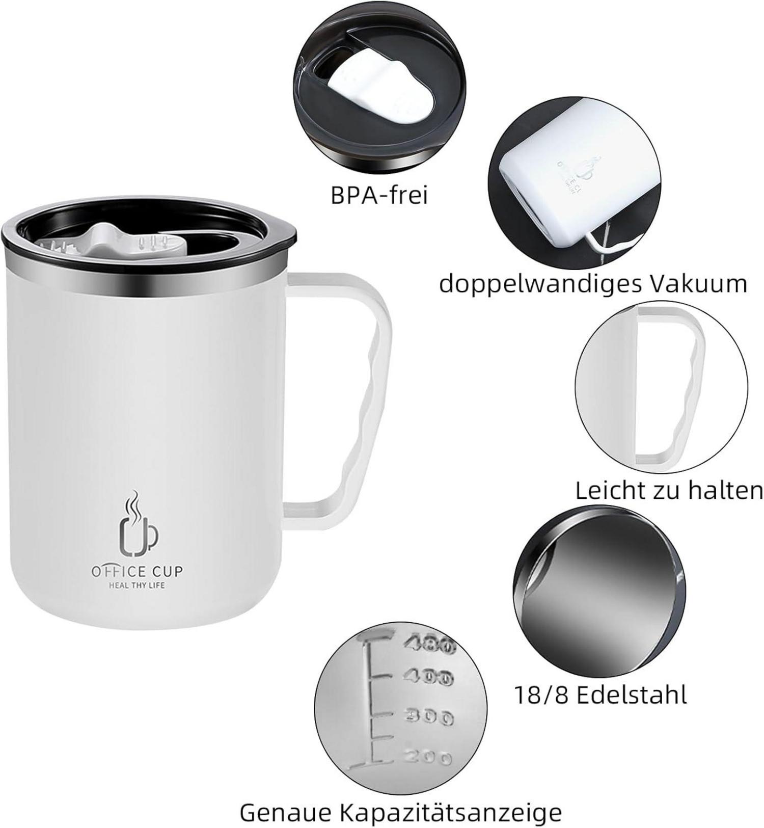 Thermobecher Kaffee To Go 500ml Edelstahl Isolierbecher