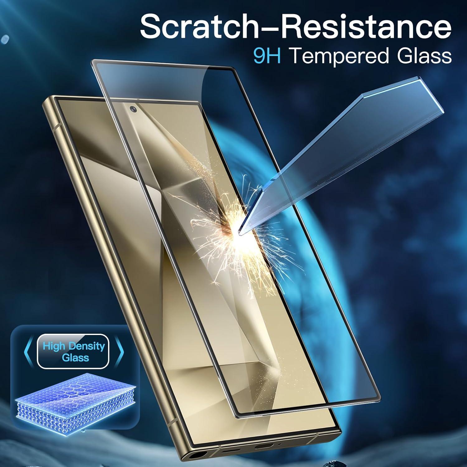 Samsung Galaxy S24 Ultra 5G Schutzfolie Gehärtetes Glas Displayschutz 3er Pack