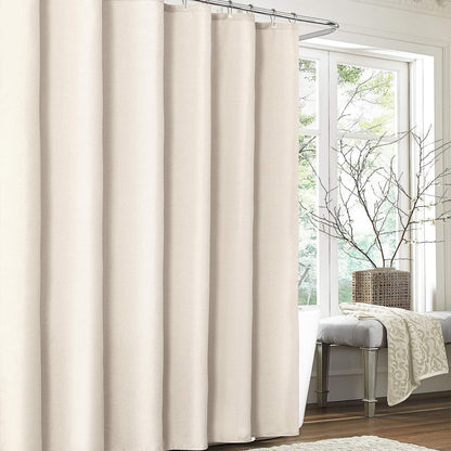 Leinen Duschvorhang Anti Schimmel wasserdicht 182x214cm Beige