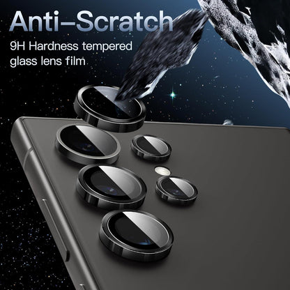 Kameraschutz Samsung Galaxy S24 Ultra 9H Glas Metallring Schwarz