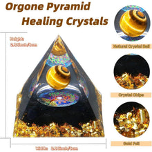 Heilkristall Pyramide Tigerauge Obsidian 2.4 Zoll