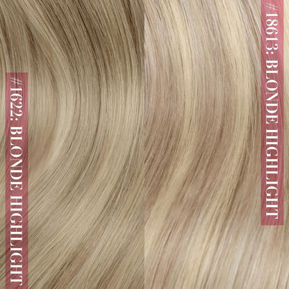 Echthaar Nanoring Extensions Blond 55 cm – 50 Strähnen