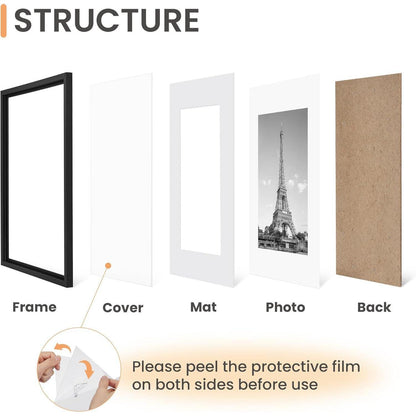 3er Pack Bilderrahmen 50x70cm Schwarz für Wohnzimmer