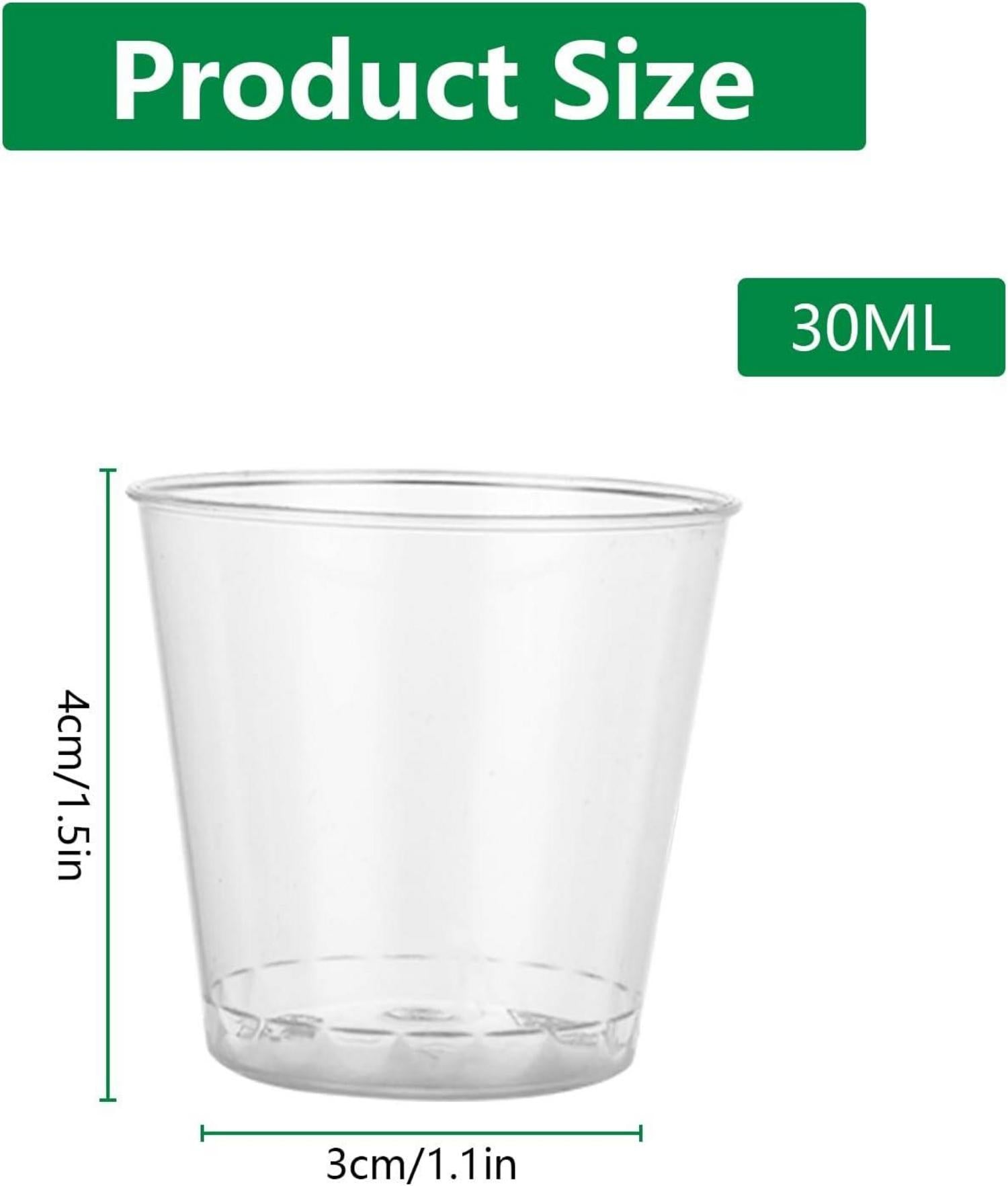 400er Pack Transparente Schnapsgläser Plastik 30ml