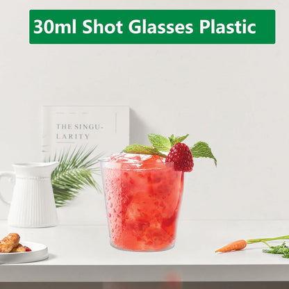 Transparente 30ml Schnapsgläser Plastik 400 Stück Shotgläser
