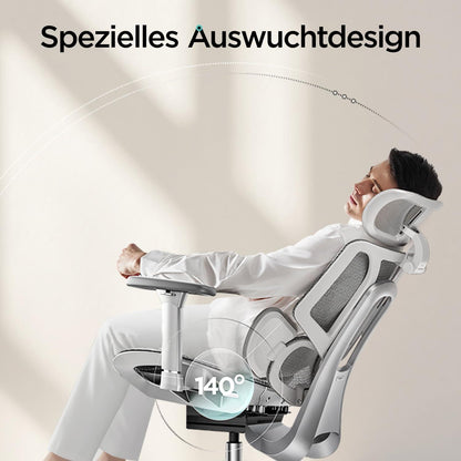 Hbada E3 Air Ergonomischer Bürostuhl 3D Kopfstütze Lendenstütze