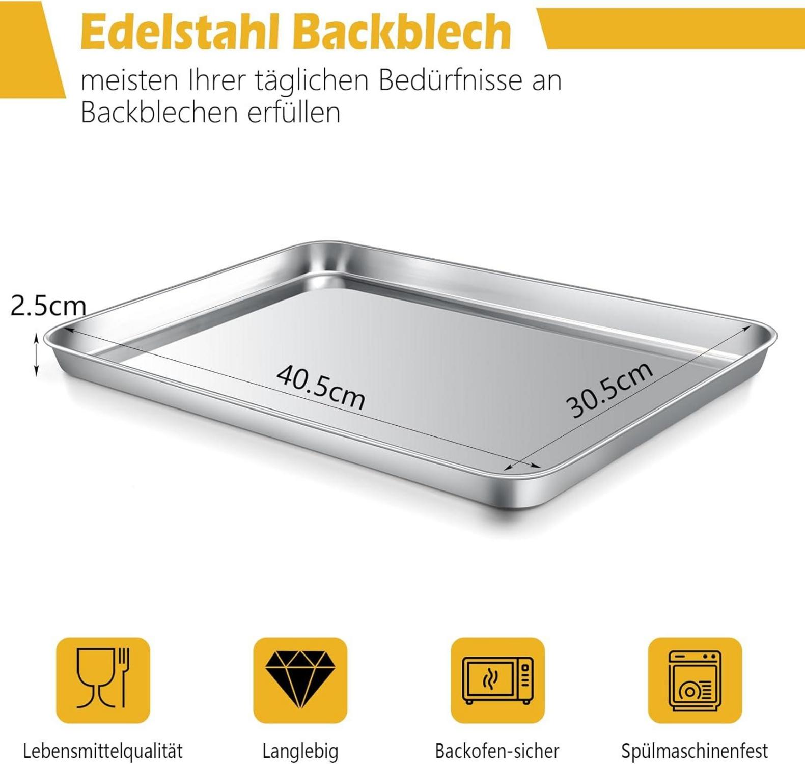 Onader Backblech Edelstahl Rechteckig Ofenblech