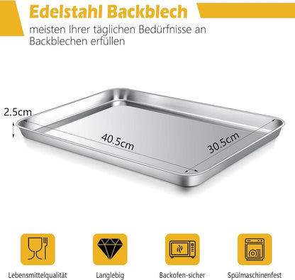 Onader Backblech Edelstahl Rechteckig Ofenblech