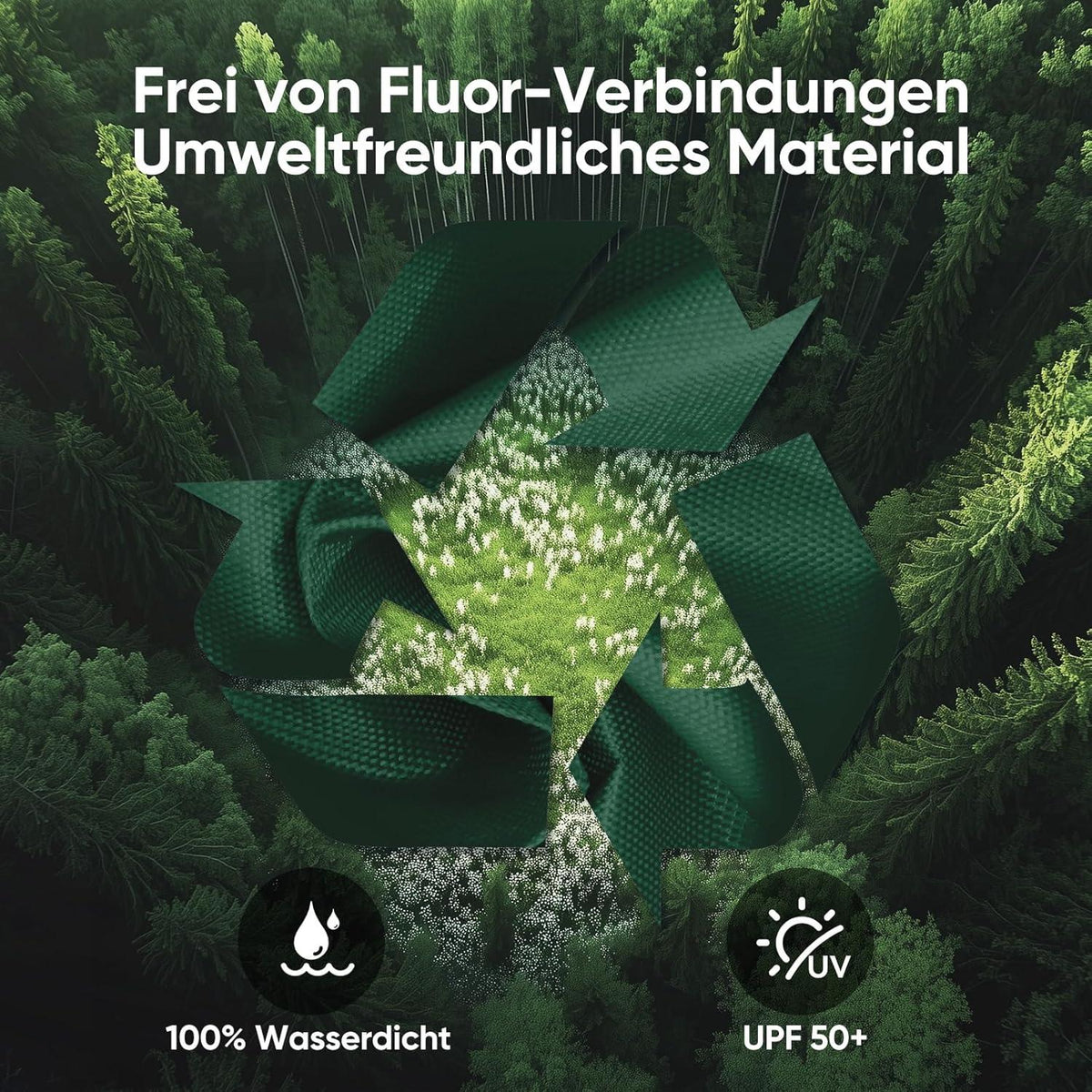 Falt Pavillon 3x3m Wasserdicht Stabil Winterfest UV-Schutz 50+ Grün