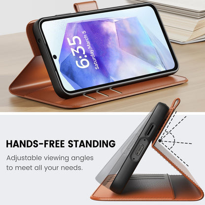Peakally Samsung Galaxy A55 Handyhülle mit Panzer Schutz Glas & Kartenfach