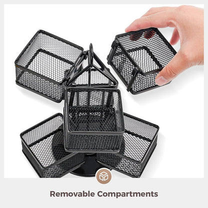 Puricon 2 Etagen Drehbar Teebox Teebeutel Organizer Schwarz