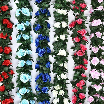 2x 2.4m Künstliche Rosen Girlande – Romantische Blütenrebe für Deko
