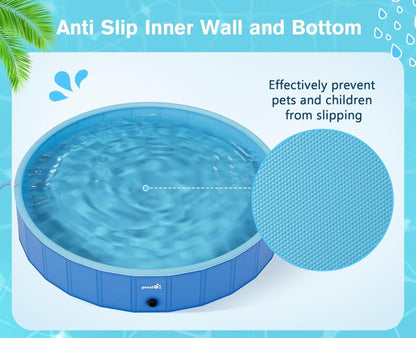 Hundepool Schwimmbad Sprinkler 2-in-1 Design Anti-Rutsch Haustiere
