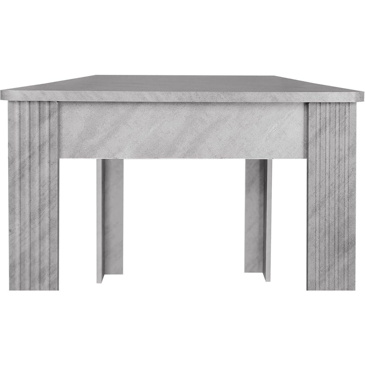 Rechteckiger Esstisch 117cm – Grau für Küche, Esszimmer & Wohnzimmer