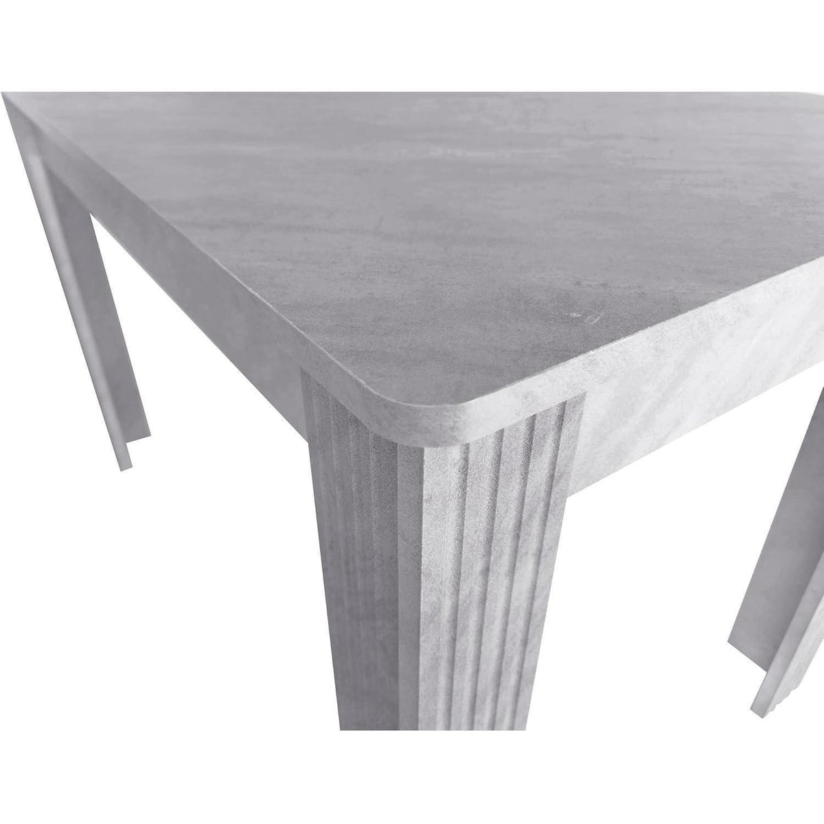 Rechteckiger Esstisch 117cm – Grau für Küche, Esszimmer & Wohnzimmer