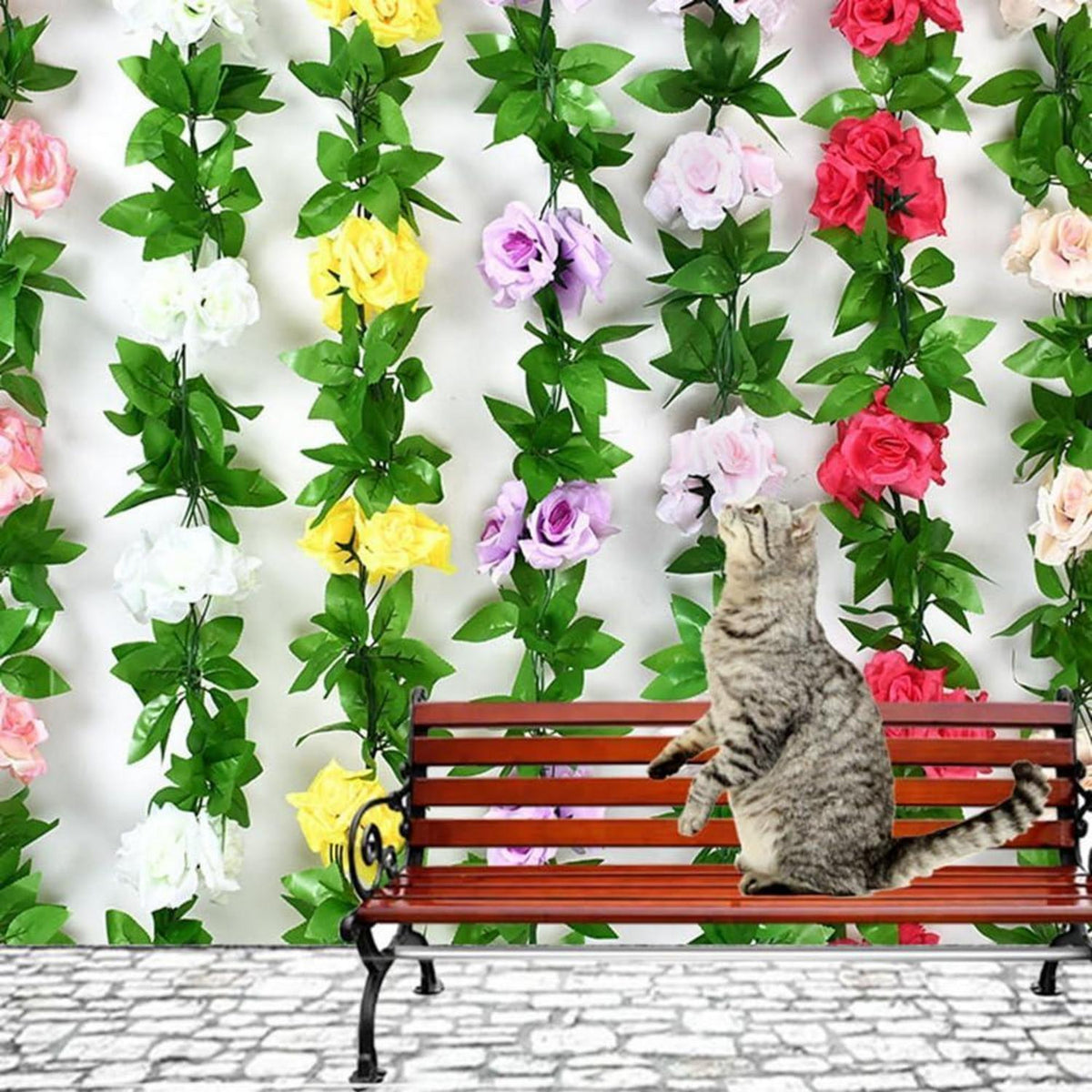 2x 1.8m Künstliche Rosen Girlande – Romantische Blütenrebe für Deko