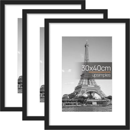 Schwarzer Bilderrahmen Set 30x40cm für Fotos und Poster