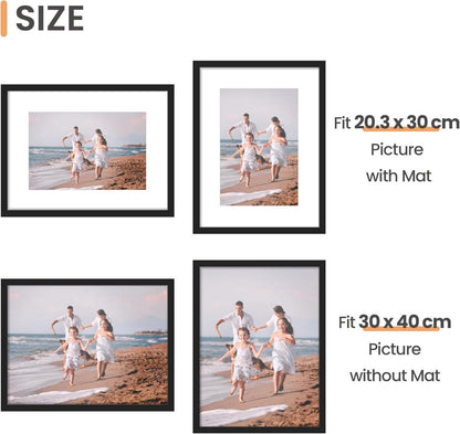 Upsimples 3er Pack Bilderrahmen 30x40 Schwarz Poster