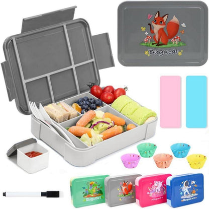 Brotdose Kinder 1330ML 12er Set Lunchbox Bento Box Auslaufsicher