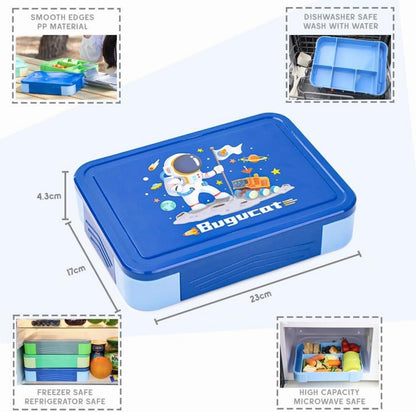 Bugucat Brotdose Kinder Bento Box 1330ML 12-tlg Blau