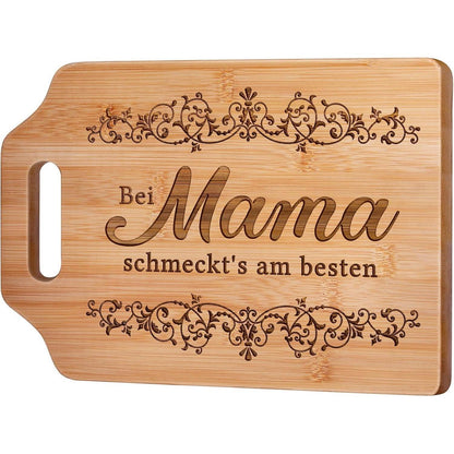 Graviertes Bambus Schneidebrett - Beste Mama Geschenk