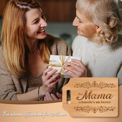 Graviertes Bambus Schneidebrett - Beste Mama Geschenk
