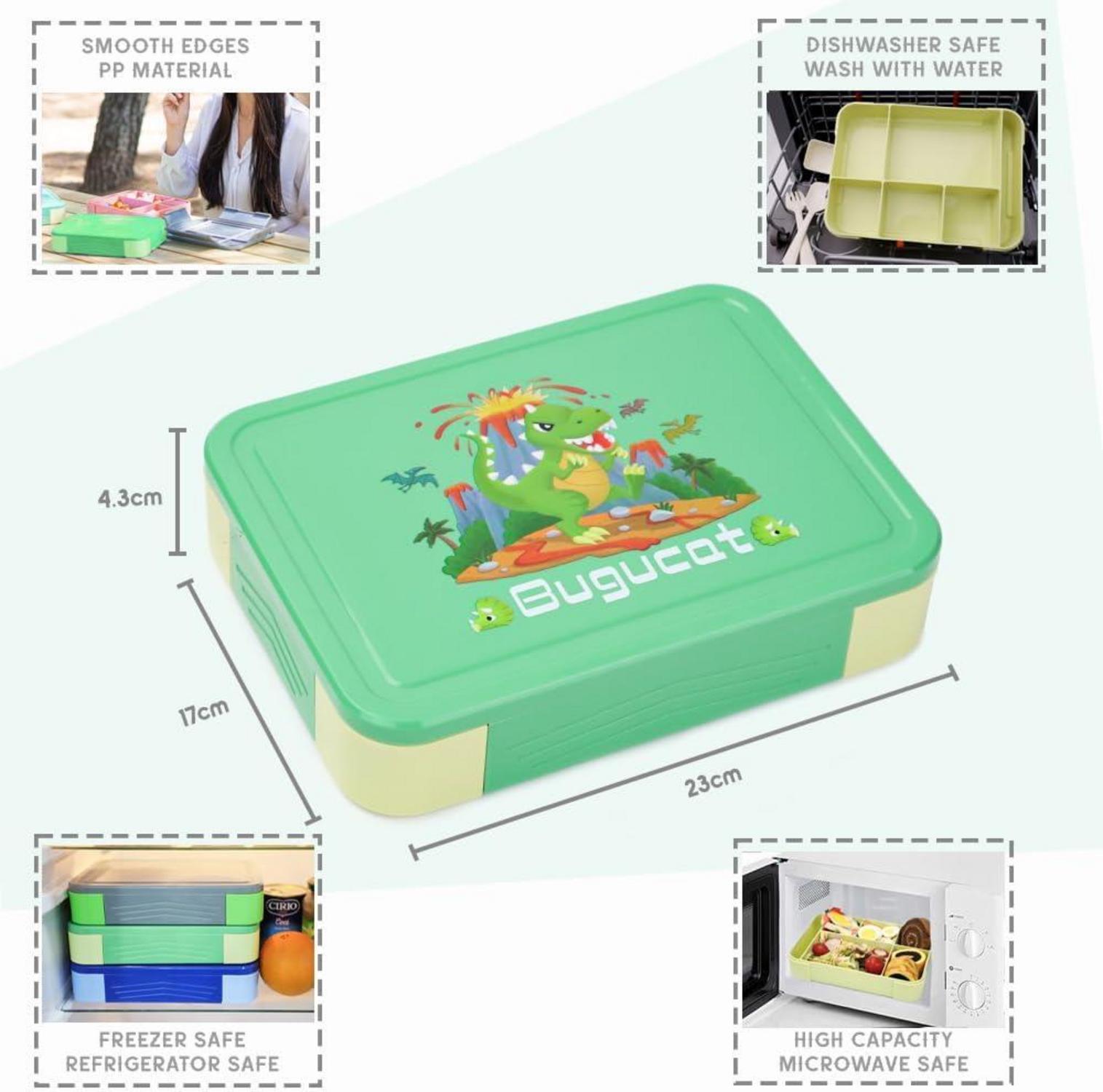 Bugucat Brotdose Kinder 1330ML 12-teilig GrünSEO Lunchbox