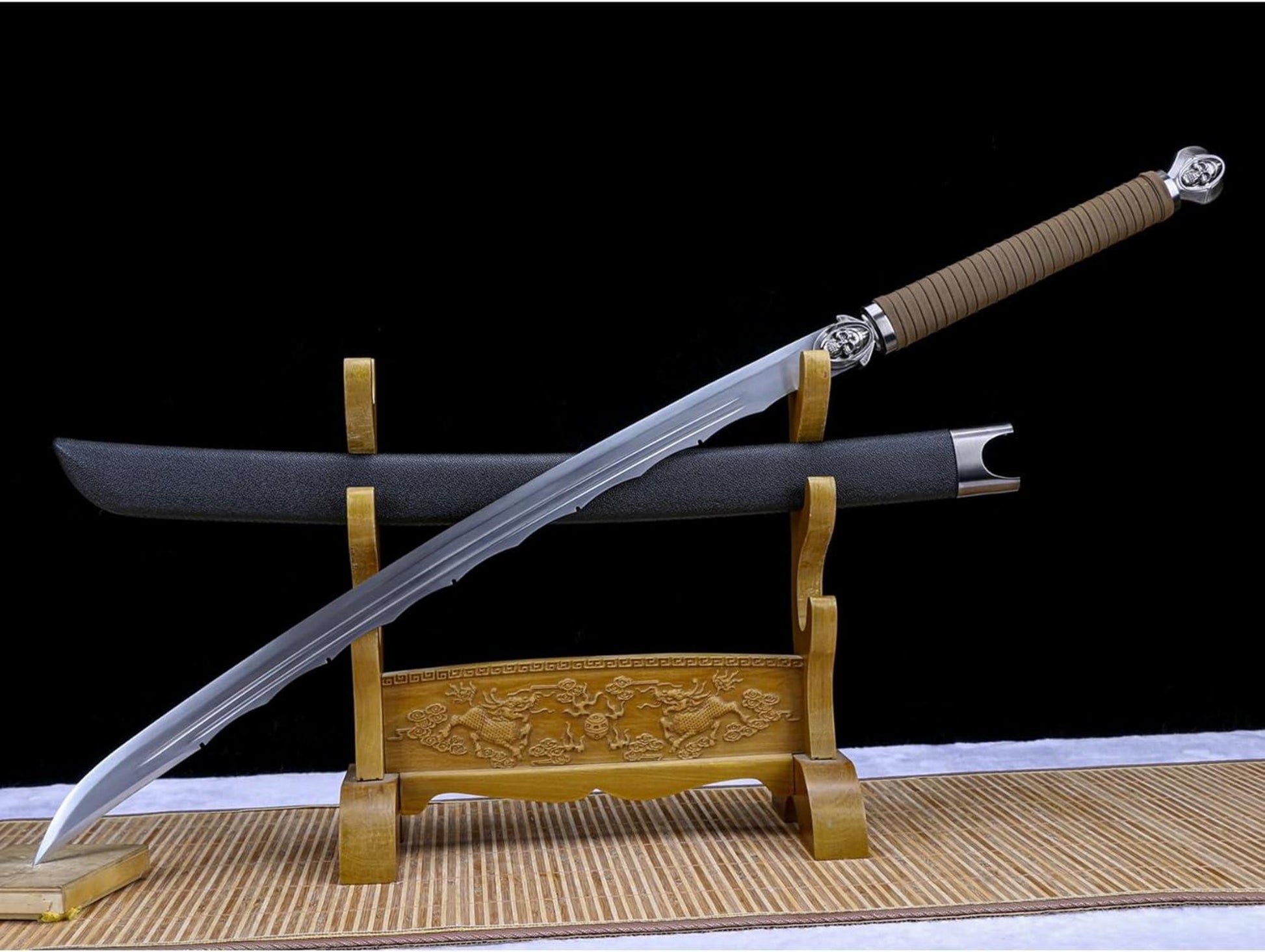 Handgeschmiedetes Katana Schwert 110cm scharf Manganstahl