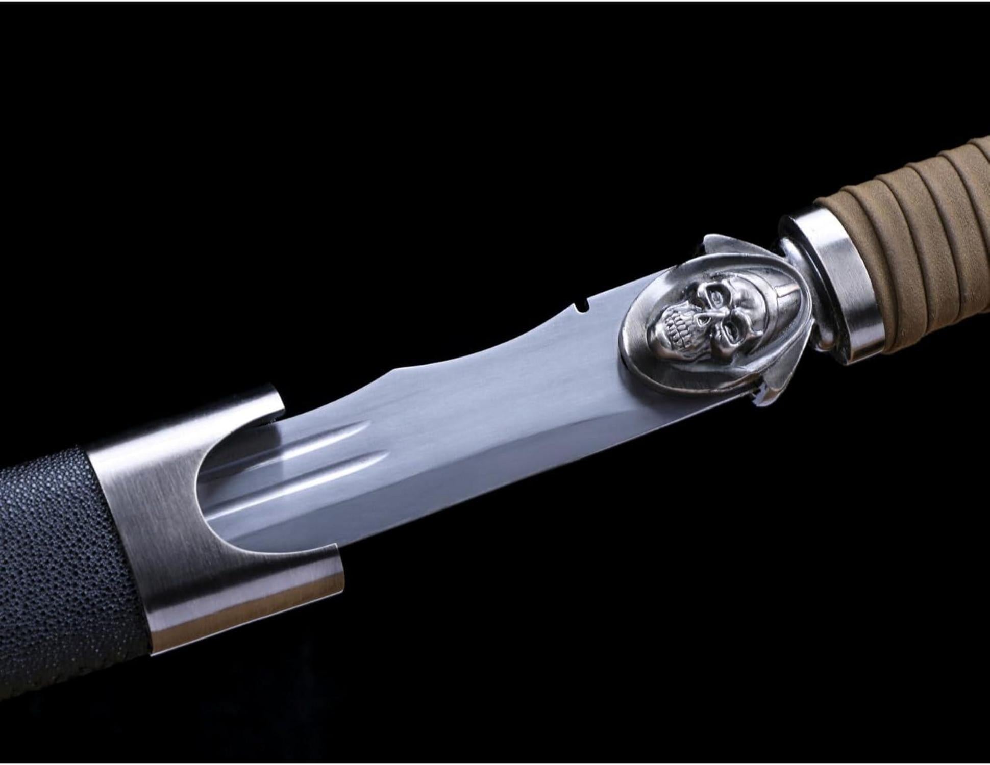LQSMX 110cm Broadsword scharf Katana Schwert - Handgeschmiedet hoher Manganstahl