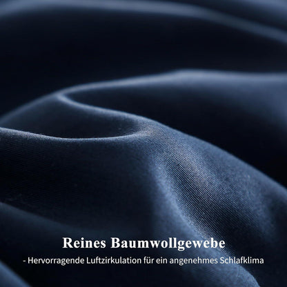 Kissenbezug Blau Baumwolle 40x80 2er Set Reißverschluss 40x80cm Pillow Cover