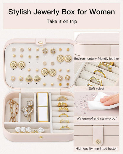 Schmuckkästchen Organizer für Frauen Mädchen Ohrringe Reise Geschenk