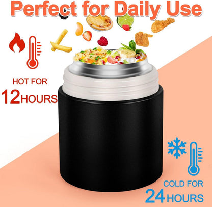 Dorblely Thermobehälter für Essen 800ml Edelstahl mit Löffel