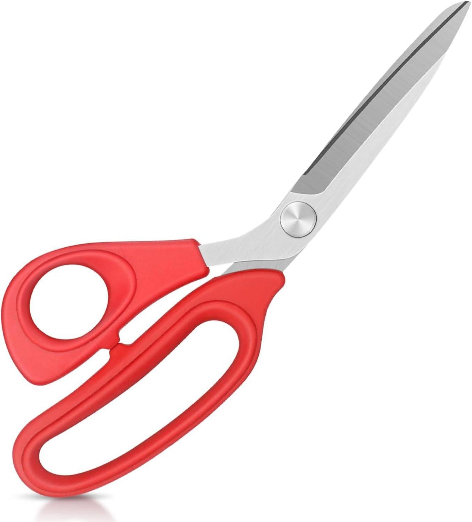 Linkshänder Stoffschere 22 cm Schneiderschere - Rot