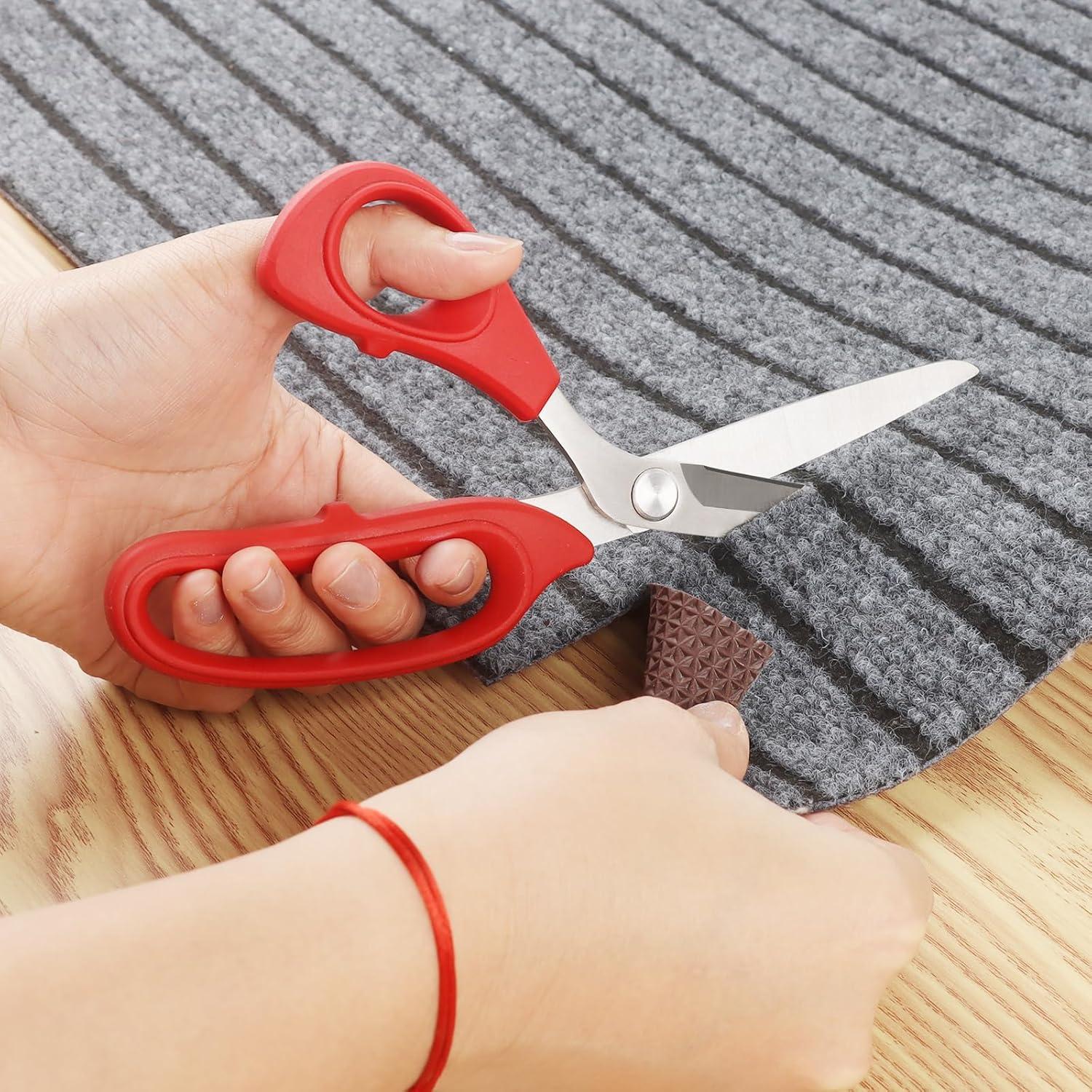 Stoffschere für Linkshänder 22 cm Schneiderschere Textil Leder Rot