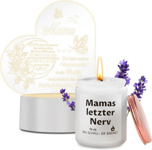 Mama Geschenkset Duftkerze Lavendel LED Nachtlicht