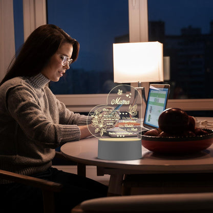 Mama Geschenk: Duftkerze Lavendel & LED Lampe Nachtlicht