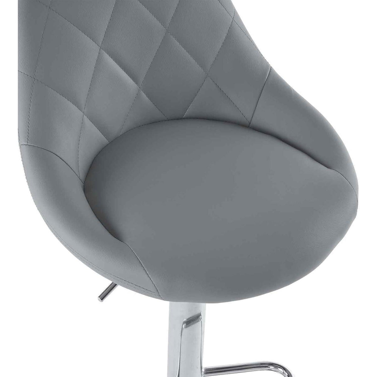 LEADZM Barhocker 2er Set, Höhenverstellbar & Drehbar, Grau