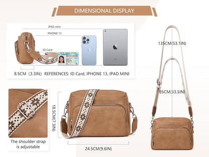 MUIIKOLA Umhängetasche Damen Crossbody Damen Klein RFID PU Leder