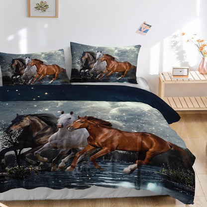 Pferde Bettwäsche Set 200x200 cm – Kuschelig & pflegeleicht